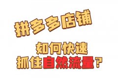 新店拼多多店铺流量怎么做起来？拼多多